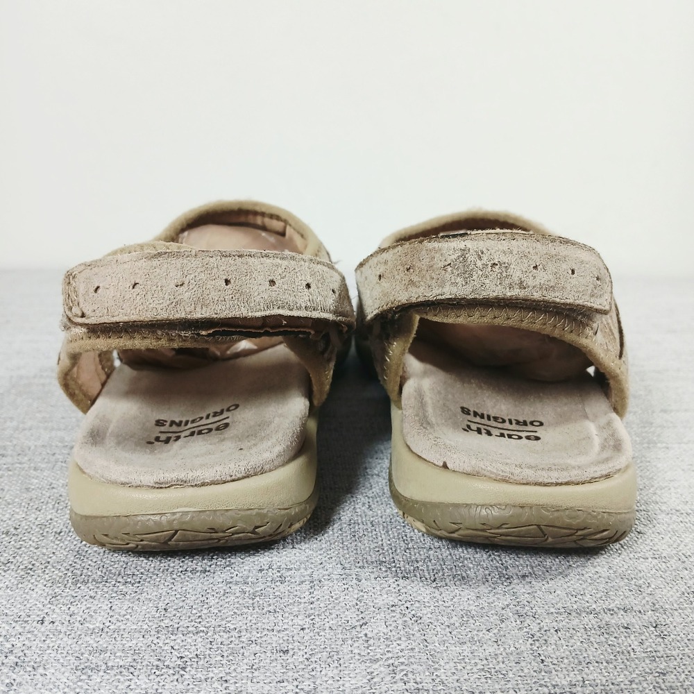 Earth‎ Origins Womens Size 8 Gorpcore Bungee Suede Comfort Walking Sandals Taupe - Picture 8 of 10